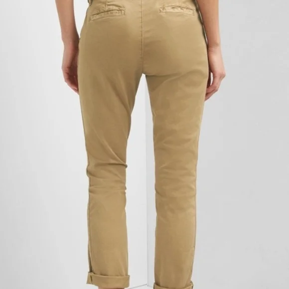 NWOT Gap Girlfriend Twill Stripe Chinos - Camel - Size 6 - Picture 3 of 5
